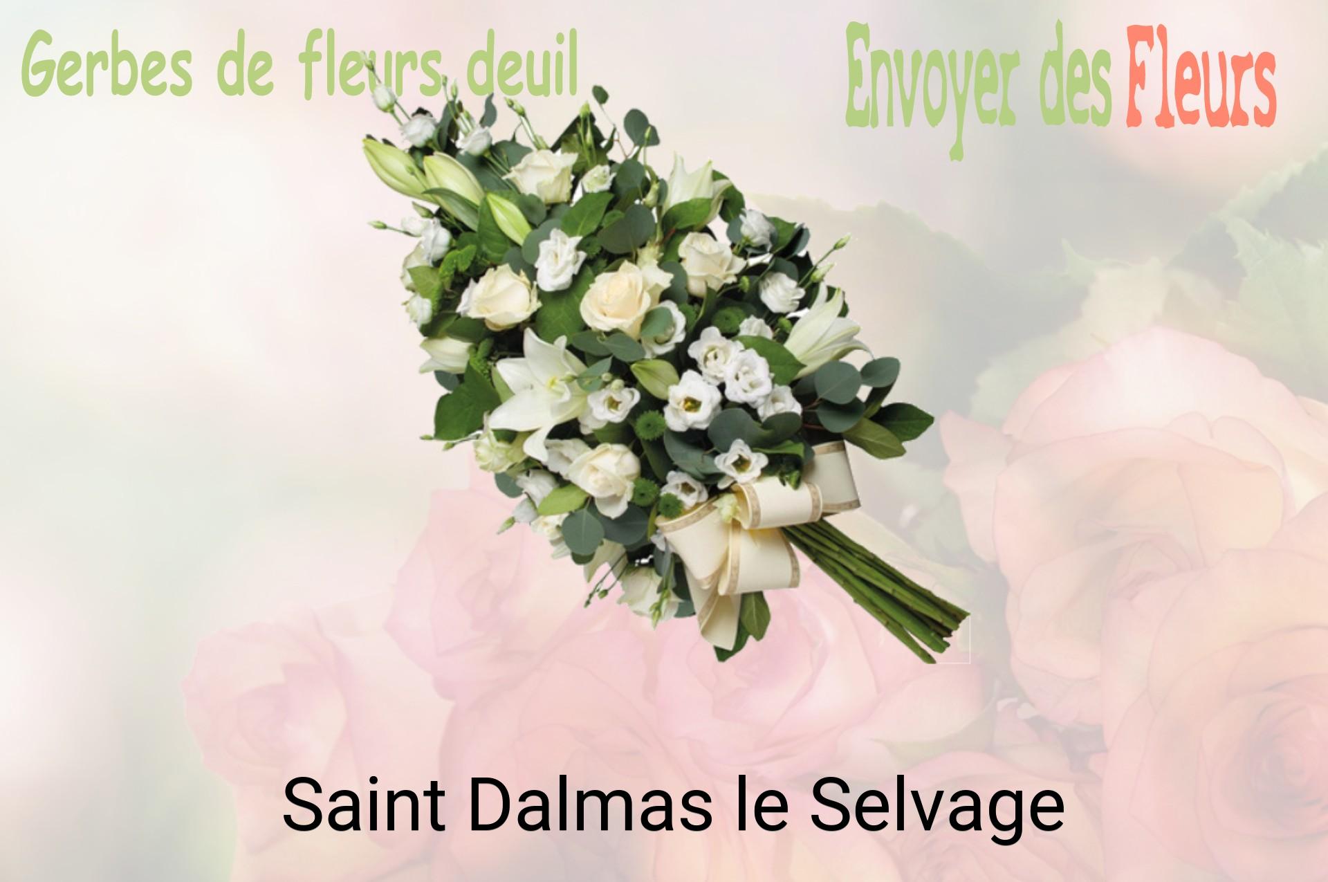 Gerbe de fleurs de deuil livrée à Saint-Dalmas-le-Selvage